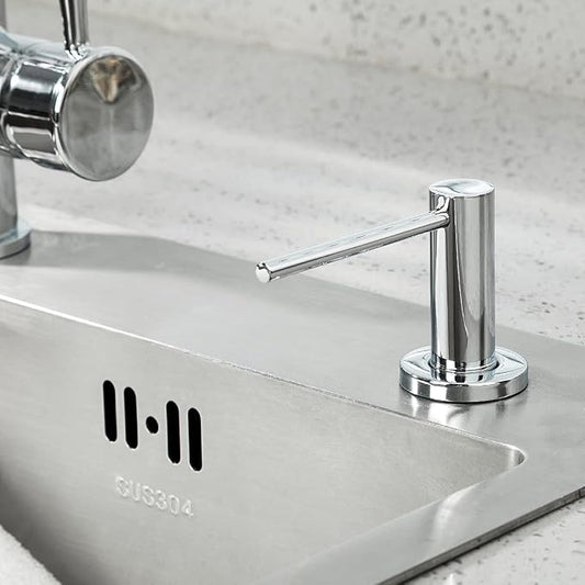 Soap Dispenser for Kitchen Sink Polished Chrome GAPPO Stainless Steel - Image 2