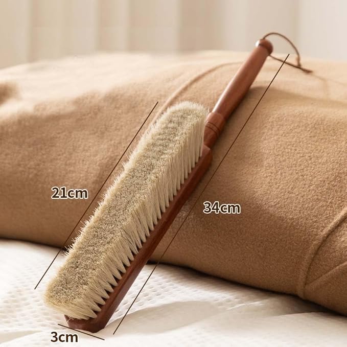 Hand Broom Brush, Hand Broom, Beech Wood Handle Horse Hair Brushs, 13.4 Inch - Image 4