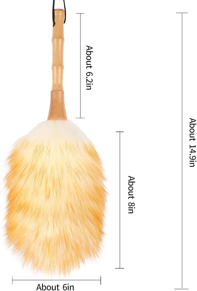 2-Pack Feather Duster Bundle: Ostrich Feather Duster & Lambswool Duster - Image 6