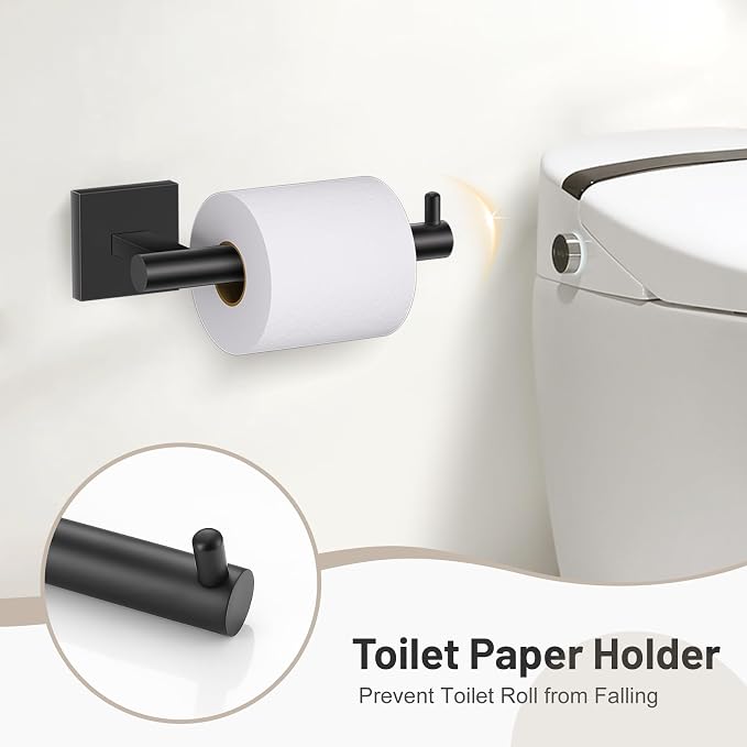 Towel Ring Set 4 Piece Bathroom Hardware Set Includes Towel Ring 2 Towel Hooks - Image 4