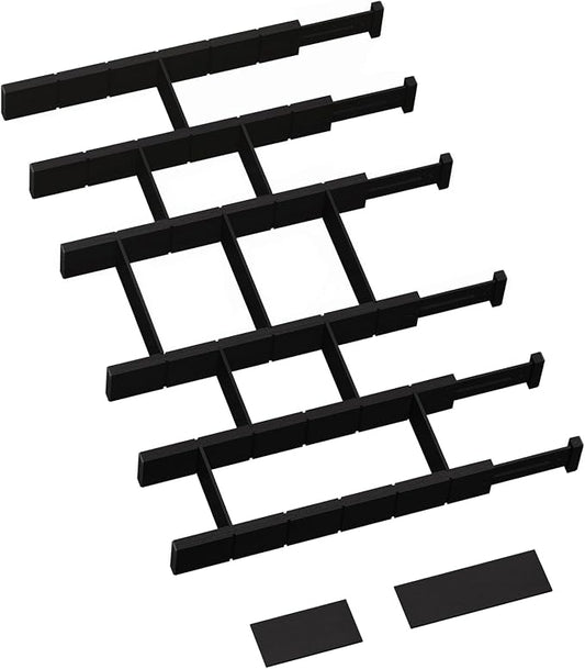 6 Pack Bamboo Drawer Dividers by GZOOGHOME