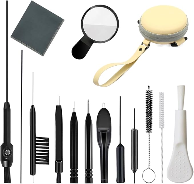 15 Pieces Cleaning Kit Tools for Hearing Aids/Earbuds/Headphones -Including Wax by Aierting