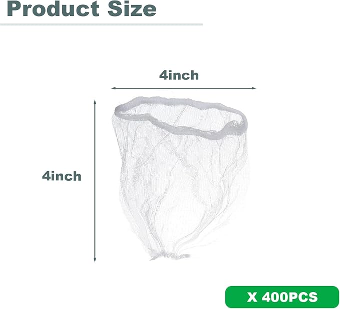 400 PCS Disposable Mesh Sink Strainer Bags, Kitchen Sink Strainer Mesh Bag - Image 2