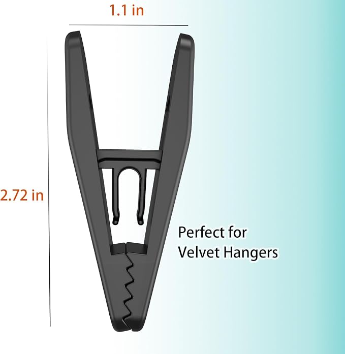 Hanger Clips Perfect for Velvet Hangers, Non-Slip Plastic Clips Pant Skirt - Image 8