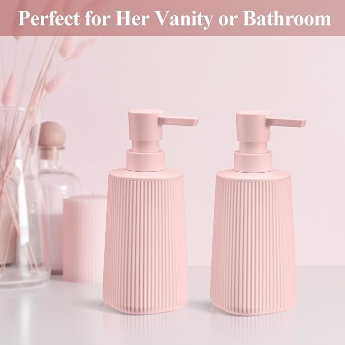 Pink 2 Pack Hand Soap Dispensers - Image 3