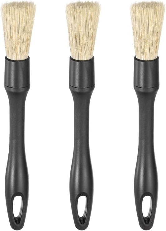 HARFINGTON 3 Pcs Car Detailing Brush 9.1" Natural Bristle Auto Cleaning Brush by HARFINGTON