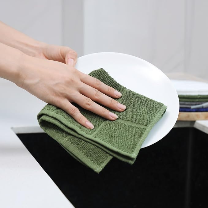 Glynniss Dishcloths Kitchen Highly Absorbent Dish Rags 100% Cotton Dish Cloths - Image 3