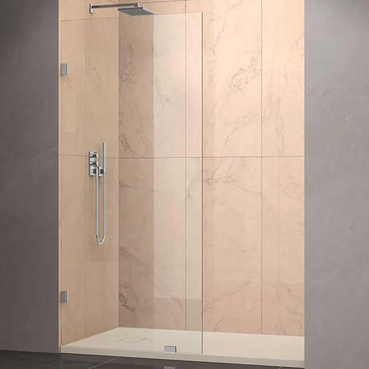 Shower Glass Panel 34" x 79" Easy-to-Clean Treated, 3/8" Tempered Glass Shower by EnsoSenka