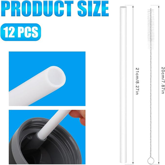 12pcs Replacement Straws for Owala, Reusable Plastic Straws - Image 2