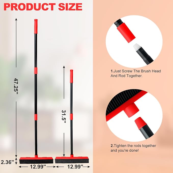 Rubber Broom for Pet Hair Removal - Image 4