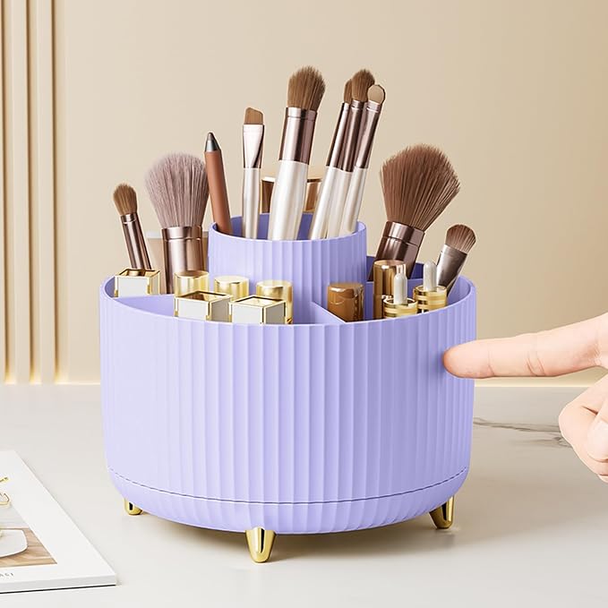 Diesisa Makeup Brush Holder Organizer, 360° Rotating Makeup Brush Organizer by Home