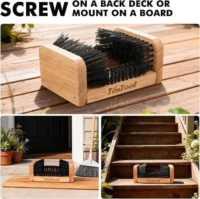 Boot Scrubber Wooden Boot Brush, Shoe Cleaner Brush - Image 7