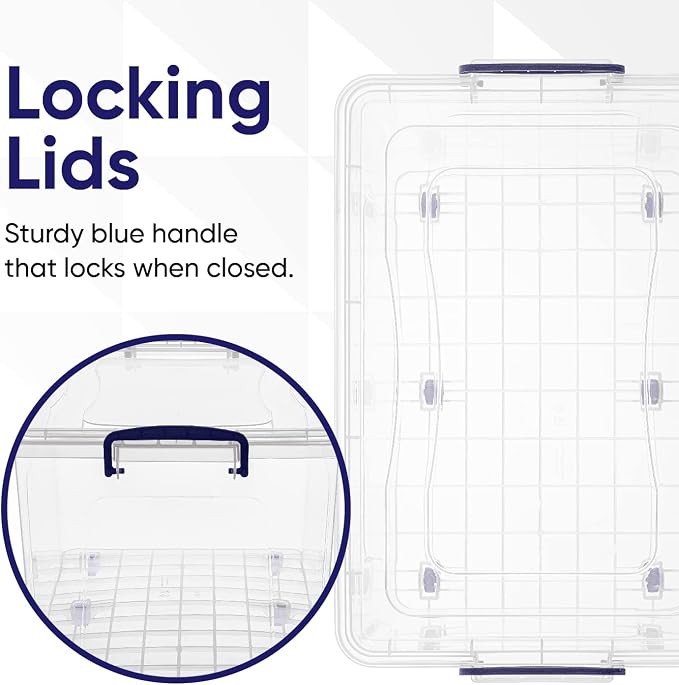 Superio Storage Bins with Lids, Stackable Totes, BPA Free, Odor Free, Organizer - Image 5