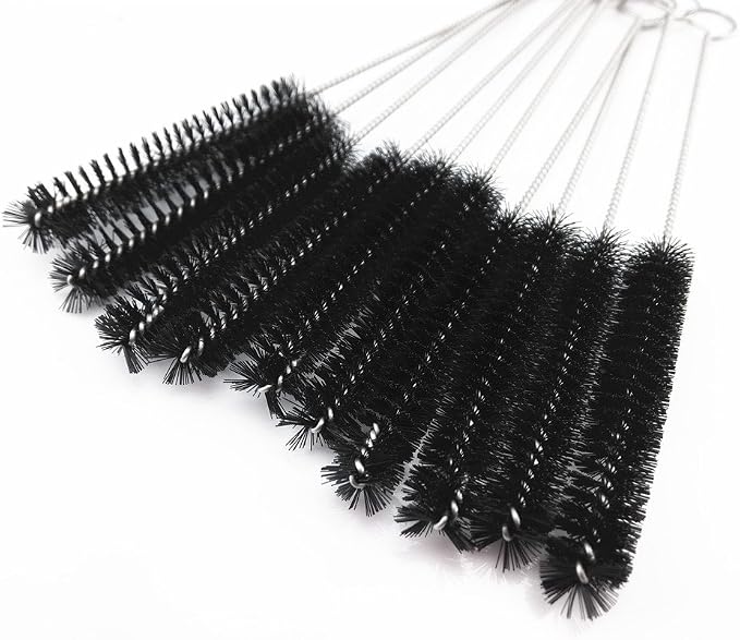 yueton?Pack of 10 Black Nylon Tube Pipe Nozzle Brush Dia 10mm - Image 3