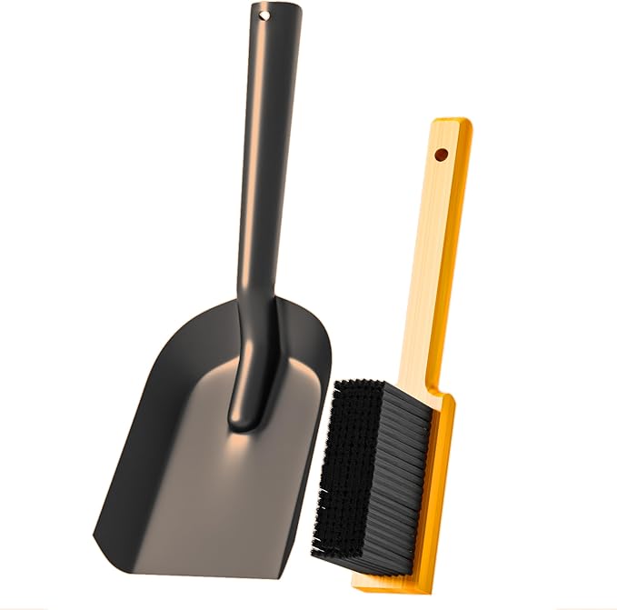 Kingson Fireplace Shovel Black Ash Shovel and Brush, Dustpan Set Small - Image 9