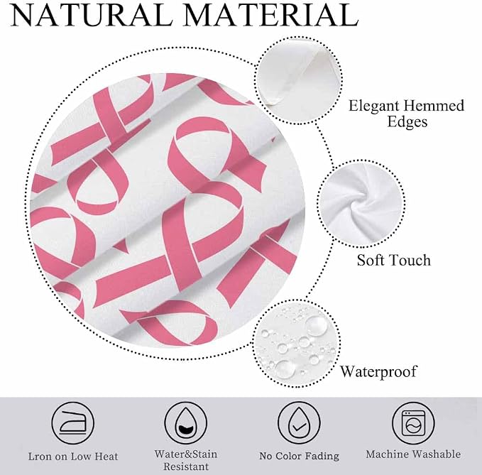 Pink Ribbon Table Cloth 52x70 Cancer Medical Awareness Rectangular Tablecloth - Image 5