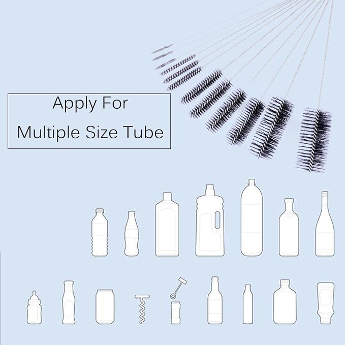 Eboot 10 Pcs 8.2 Inch Tube Cleaning Brushes Nylon Cleaner Brush Long Sink Drain - Image 4