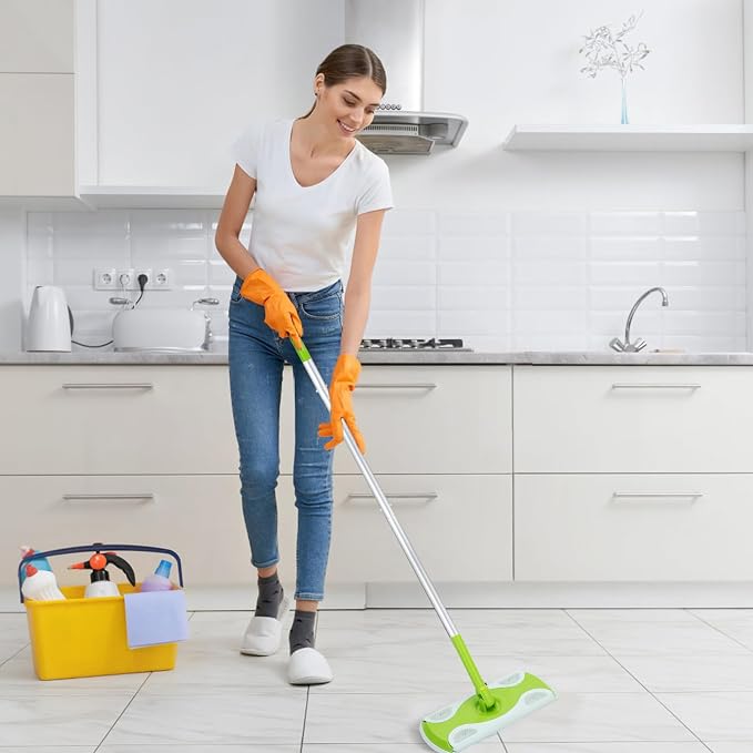 Mop Handle Compatible with Swiffer, Detachable Green Extra Long Mop Handle - Image 7