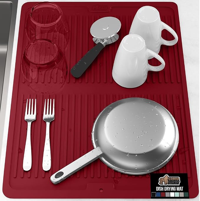 GORILLA GRIP 100% BPA-Free Patented Silicone Dish Drying Mat by GorillaGrip