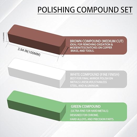 6PCS Buffing Wheels for Drill and 3 PCS Polishing Compounds, Wheel Polishing Kit - Image 5