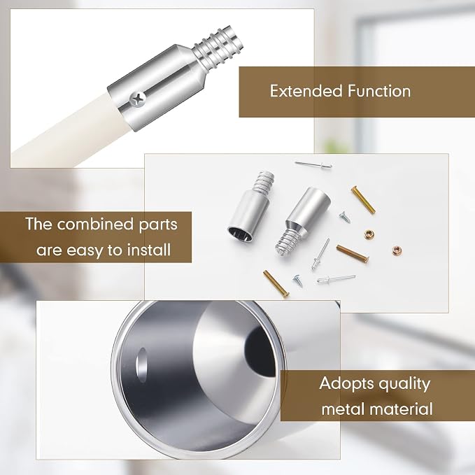 Zhengmy 6 Pcs Threaded Tip Replacement, Broom Handle Threaded End, Pole Handle - Image 3