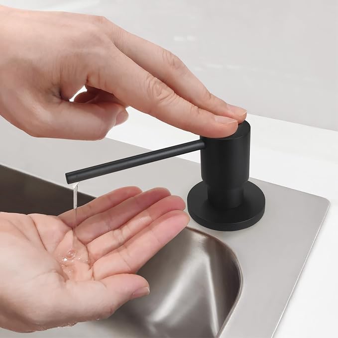 Matte Black All Brass Soap Dispenser - Image 6
