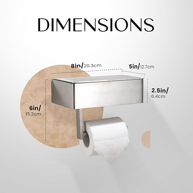 Day Moon™ Brushed Nickel Toilet Paper Holder - Image 6