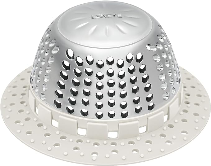 LEKEYE Shower Drain Hair Catcher/Shower Drain Cover/Drain Protector by LEKEYE