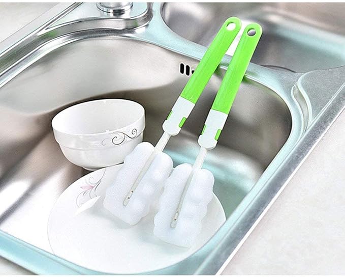 INVODA 4PCS Bottle Brush, Bottle Washer Set Long Sponge Bottle Cleaning Brushes - Image 8
