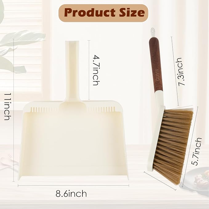Hand Broom and Dustpan Set, Portable Small Dustpan and Brush Set - Image 2