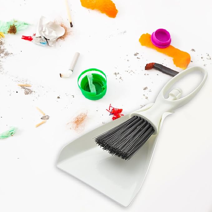 Long Handle Scrub Brushes for Cleaning Shower Small Dustpan Set Mini Design - Image 4
