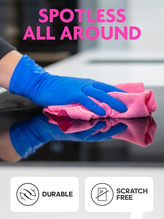 Tear-A-Rag Roll -50 Pack, 12 x 12" Microfiber Cleaning Cloth, Reusable Towels - Image 4