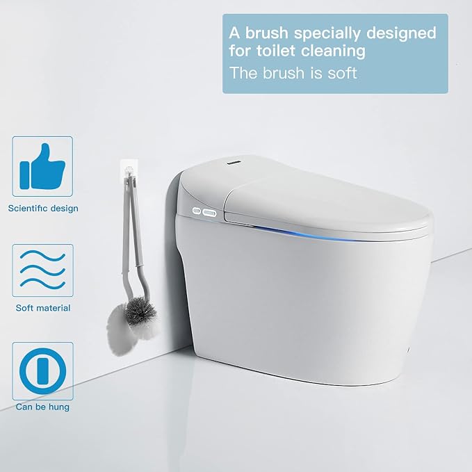 2Pcs Curved Toilet Bowl Brush Without Holder - Image 9