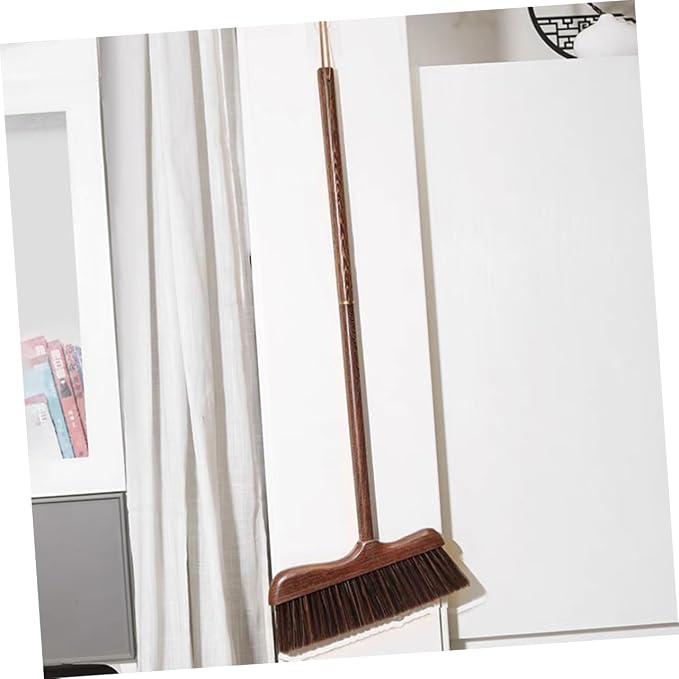 Wooden Outdoor Broom with Soft Bristles Long Handle Garden Scrub Broom - Image 5
