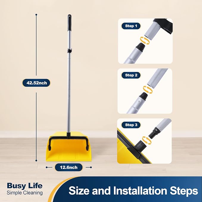 Yocada Commercial Dustpan with Comb Outdoor Indoor - Image 3
