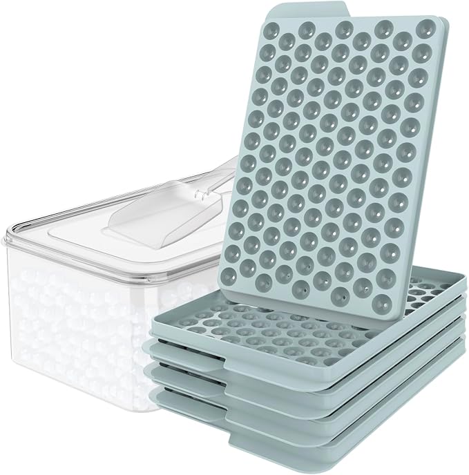 WIBIMEN Mini Ice Cube Trays, Small Tiny Round Pebble Crushed Nugget Ice Trays by WIBIMEN