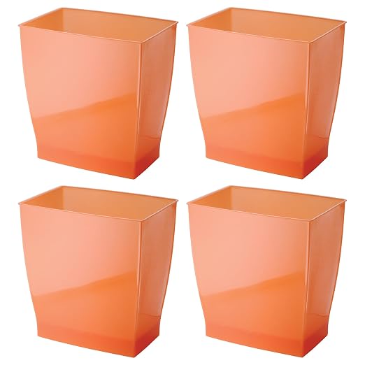 iDesign Small Rectangular Bathroom Trash Cans by iDesign