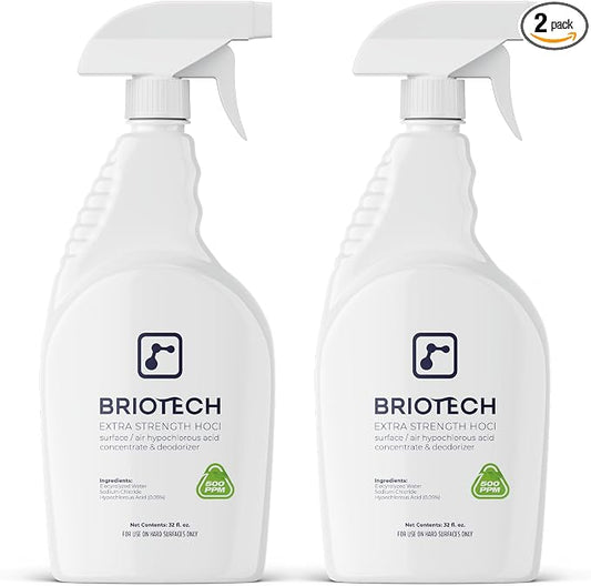 BRIOTECH Extra Strength HOCl Cleaner, 500 PPM Hypochlorous Acid Concentrate by BRIOTECHUSA