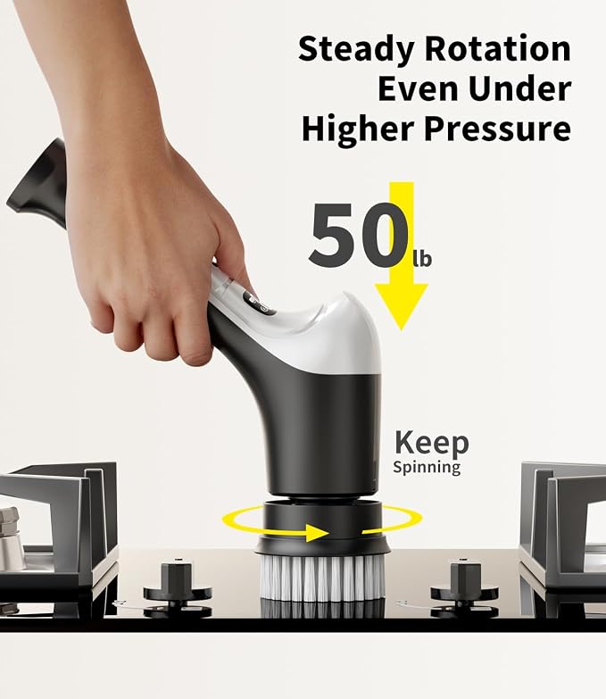 Electric Spin Scrubber, Cordless Household Cleaning Brush - Image 3