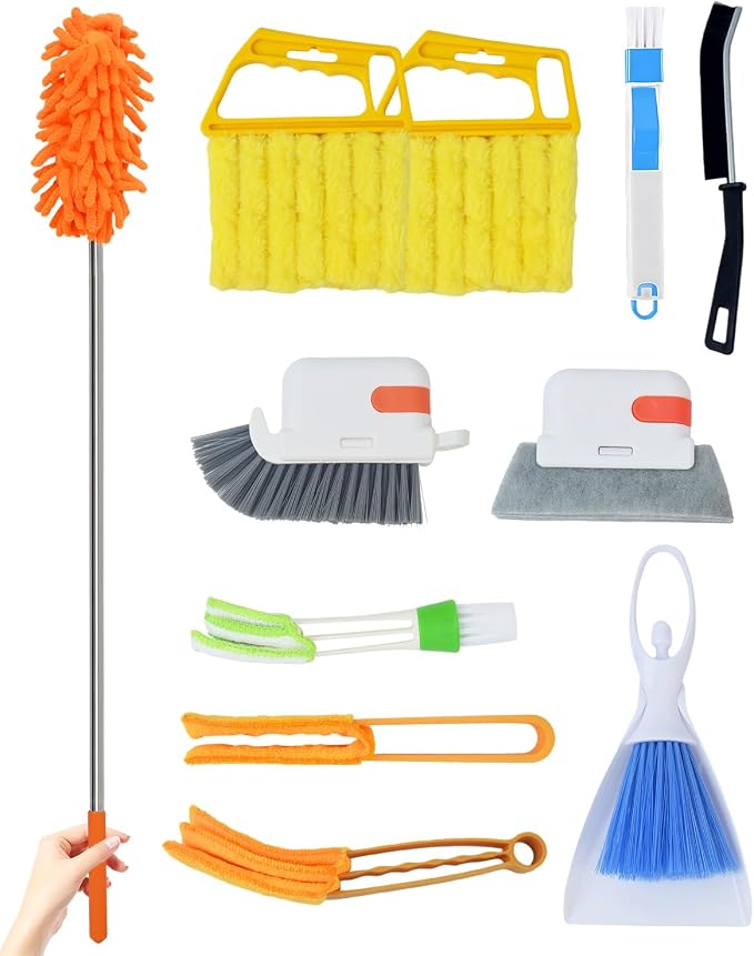 11 Pcs Blind Cleaner Duster Tool Kit – Mini & Window Blinds Cleaner Brush Set by Unknown