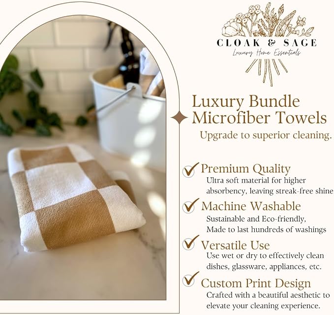 Microfiber Cleaning Cloths 13x13 – Lint-Free, Streak-Free Reusable Towels - Image 3