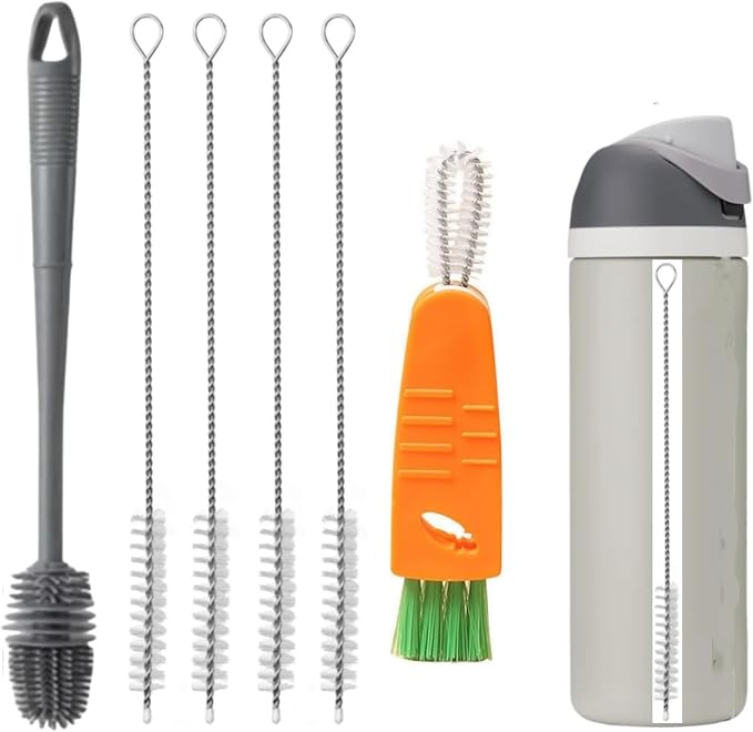 Straw Cleaner Brush Fit for Owala FreeSip 24oz/32oz/40oz, Long Handle Bottle by GL-Auking