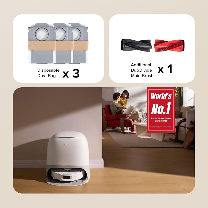 roborock Qrevo Curv S5X Robot Vacuum and Mop, 17000Pa Suction, Zero-Tangling - Image 9