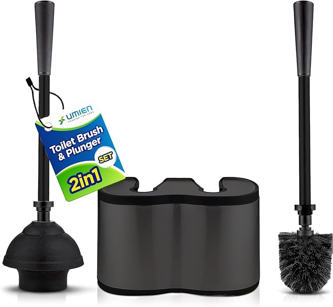 UMIEN Toilet Brush and Plunger Set 18-in by UMIENPRODUCTS