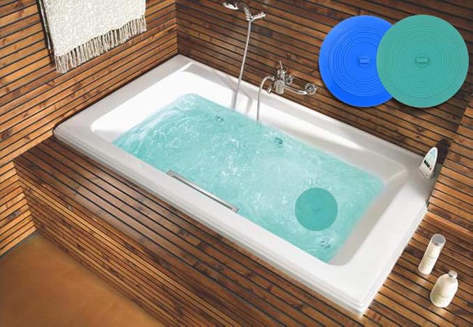 V-TOP Tub Stopper 2 Pack, 6 inches Large Silicone Drain Plug Hair Stopper Flat - Image 4
