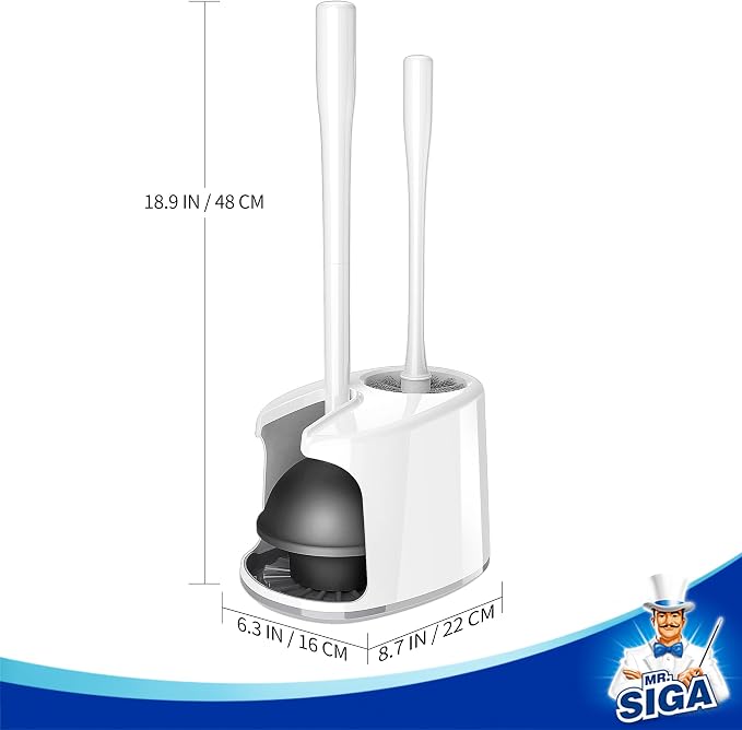 MR.SIGA Toilet Plunger and Bowl Brush - Image 2