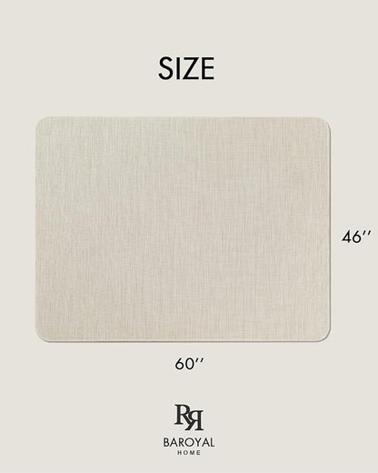Office Chair Mat for Hardwood Floor Under Desk Computer Rolling Chair Mat for Wood/Tile Floor Non-Slip Heavy Duty Desk Rug PVC Plastic Hard Floor Protector 46"x 60" (Parchment)