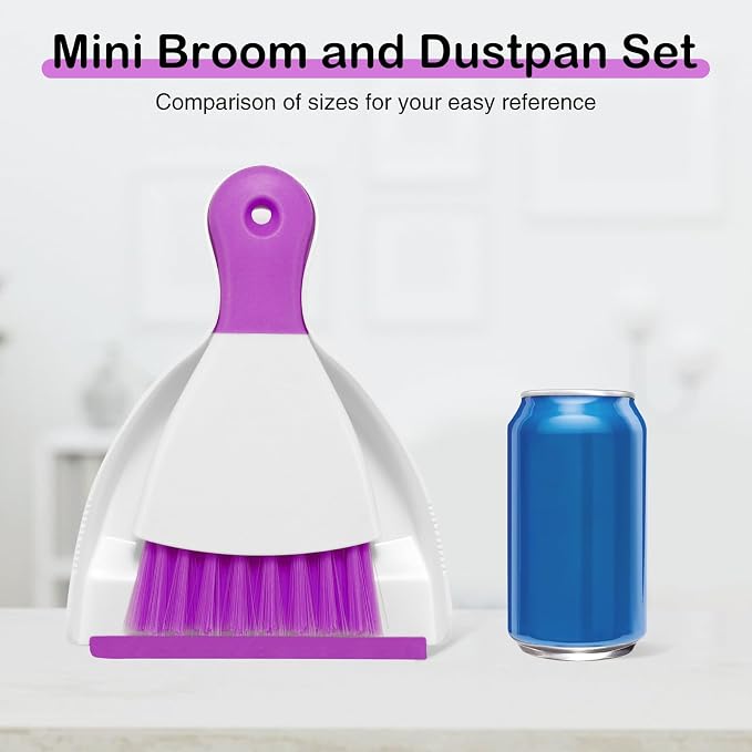 NACENA Mini Dustpan and Brush Set, Small Broom and Dustpan Set Dust Pan and - Image 8