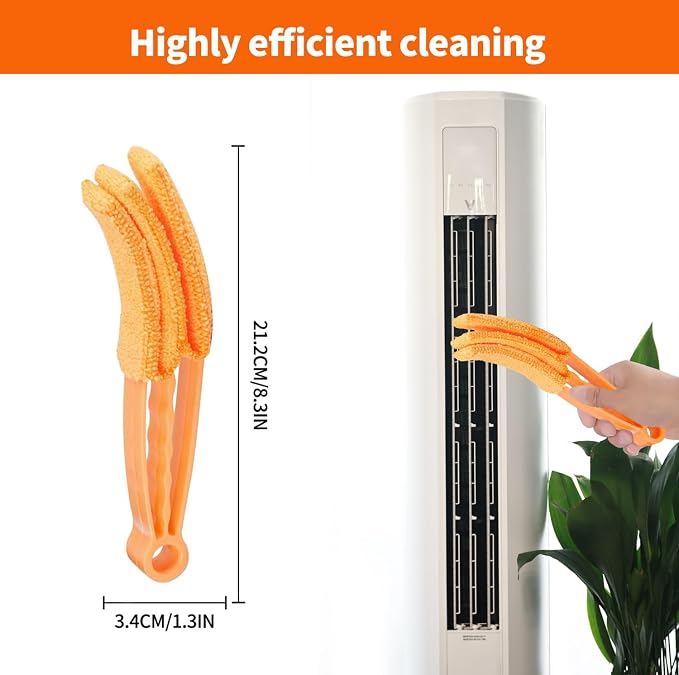 12 Pcs Window Venetian Blind Cleaner Duster Tool, Microfiber 6 Finger Duster - Image 5