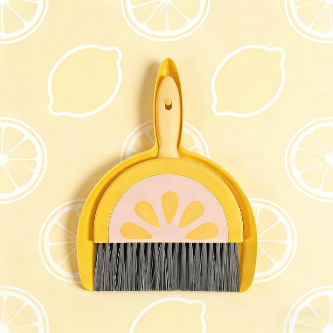 1Pcs Small Broom and Dustpan Set Cute Little Yellow Green Hand Mini Broom and - Image 7